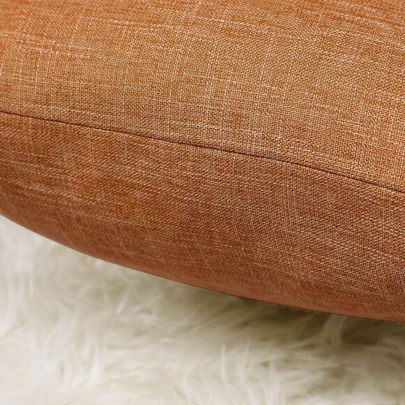 2pcs Linen Throw Pillow Covers Blank Cotton Square Cushion Cover Orange - Picture 6 of 6
